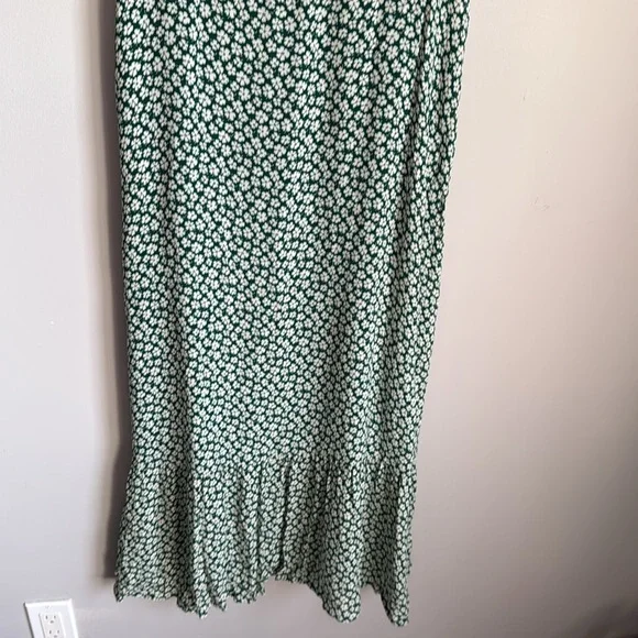 REFORMATION Nikita Midi Floral Green Dress 12 - Picture 4 of 13